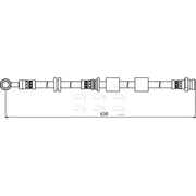 Apec Brake Hydraulic Hose Line Front Right HOS3909