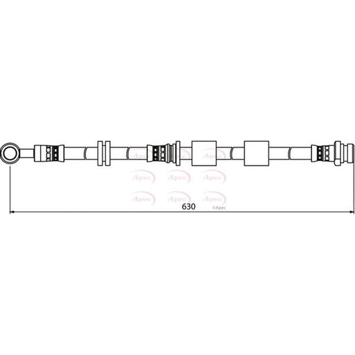 Apec Brake Hydraulic Hose Line Front Right HOS3909