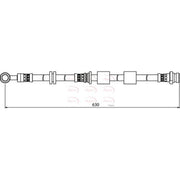 Apec Brake Hydraulic Hose Line Front Right HOS3909