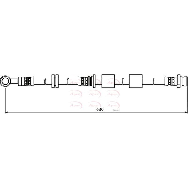 Apec Brake Hydraulic Hose Line Front Right HOS3909
