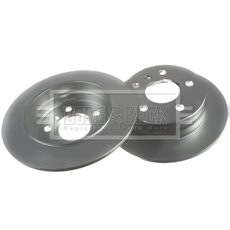 Borg & Beck 2 x Solid Rear Brake Discs BBD4487