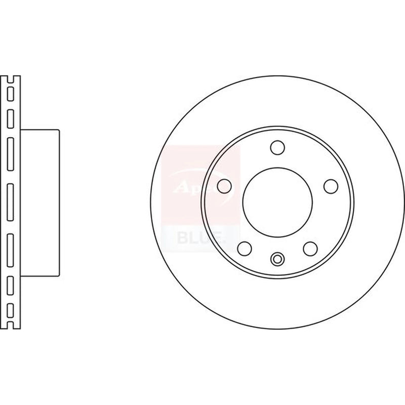 Apec 2 x Vented Front Brake Discs SDK6052