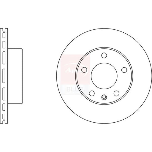 Apec 2 x Vented Front Brake Discs SDK6052