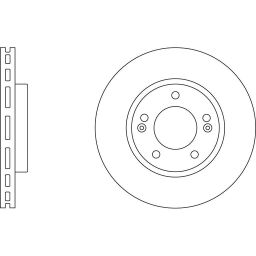 Apec Brake Disc Front Fits Hyundai I30 Sonata Kia Ceed Magentis Soul Venga Apec  - Town Parts