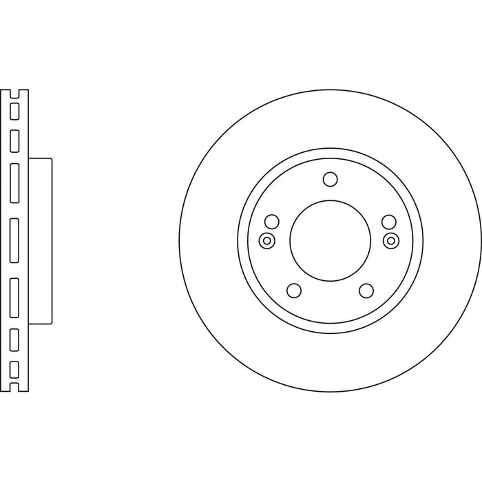 Apec Brake Disc Front Fits Hyundai I30 Sonata Kia Ceed Magentis Soul Venga Apec  - Town Parts