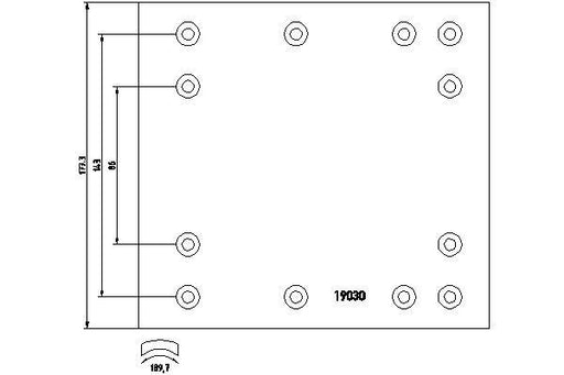 TEXTAR 1903001 Drum Brake Lining Kit For S-Cam Braking System 177.3mm Width TEXTAR - Town Parts