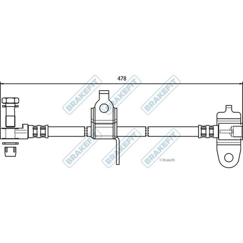 Apec Brake Hydraulic Hose Line Front Right BHO4283