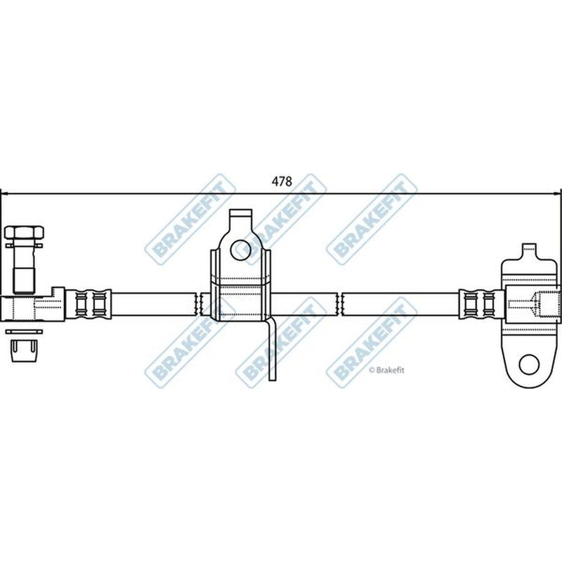 Apec Brake Hydraulic Hose Line Front Right BHO4283