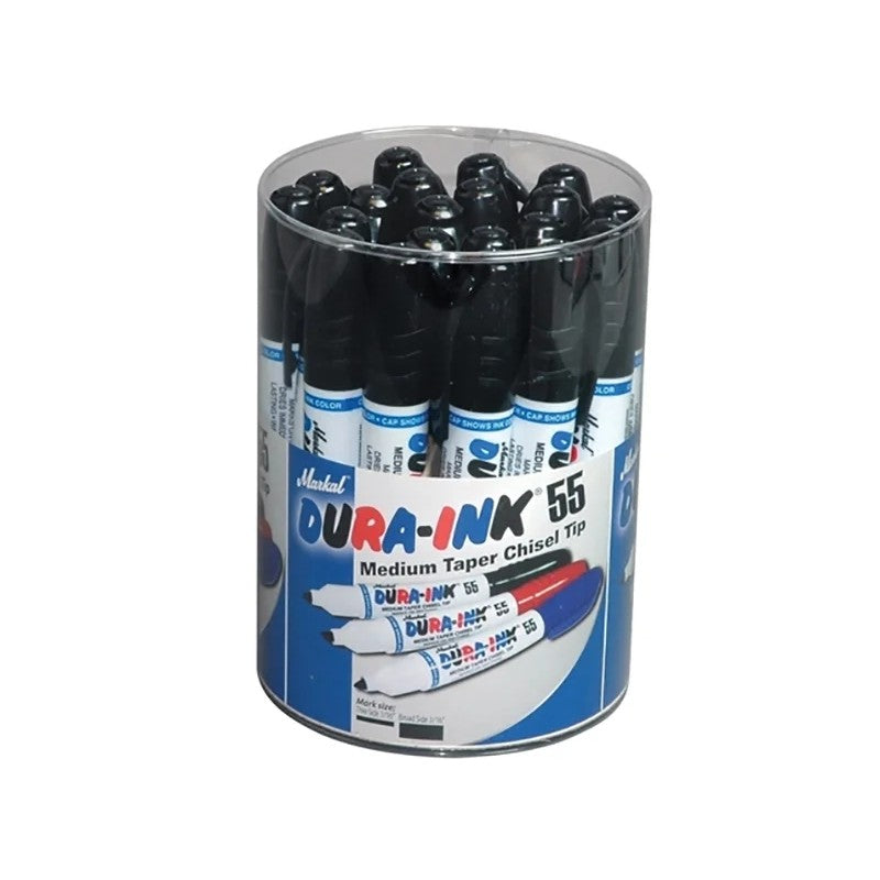 Markal DURA-INK® 55 Medium Taper Marker Black (Tub 20) - MRK-96078