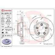 Brembo 2 x Rear Brake Discs 09.C878.21