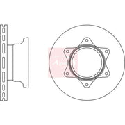 Apec 2 x Vented Rear Brake Discs DSK2796