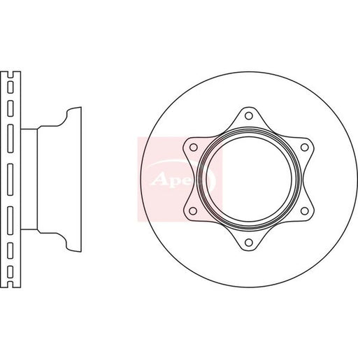 Apec 2 x Vented Rear Brake Discs DSK2796