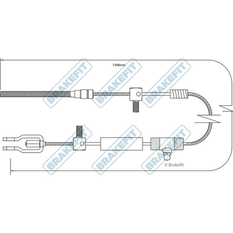 Apec Handbrake Cable Left Rear BBC3392
