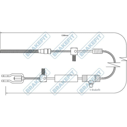 Apec Handbrake Cable Left Rear BBC3392