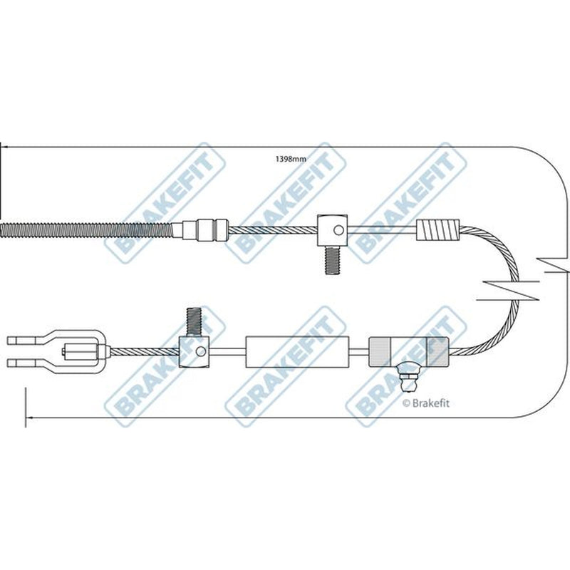 Apec Handbrake Cable Left Rear BBC3392