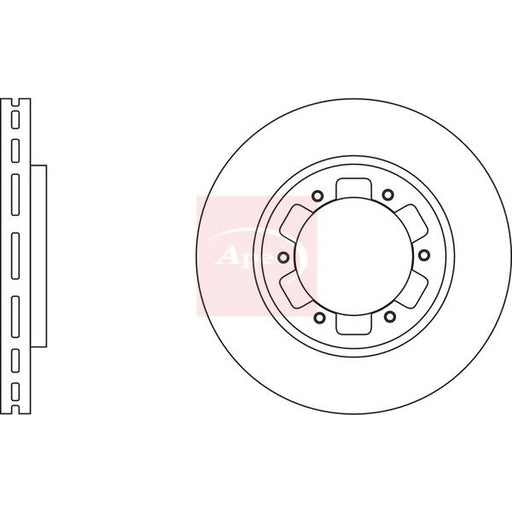 Apec 2 x Vented Brake Discs DSK2906