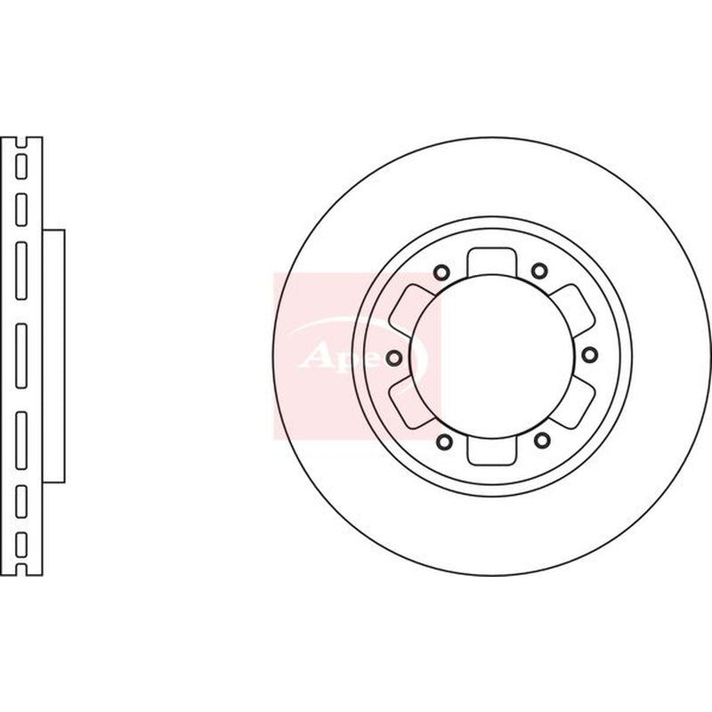 Apec 2 x Vented Brake Discs DSK2906