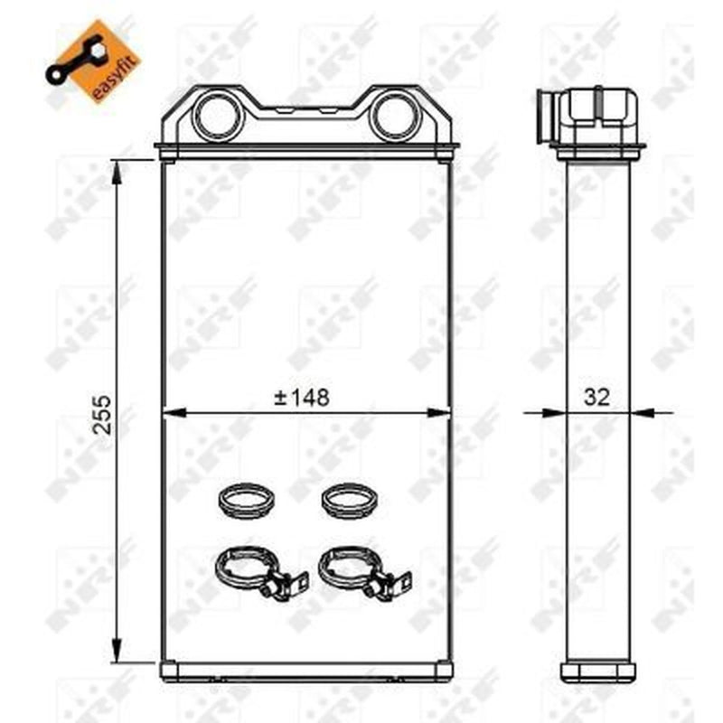 NRF Heater Matrix Core Heat Exchanger 54300