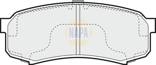 NAPA Rear Brake Vented Discs & Pads fits MITSUBISHI TOYOTA