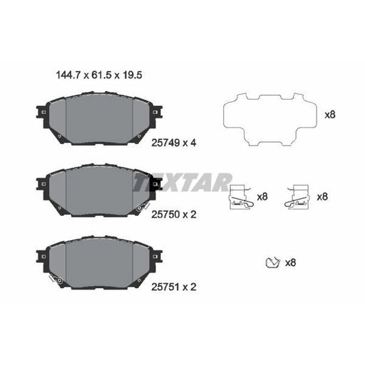 Textar Rear Brake Pad Set 2574901