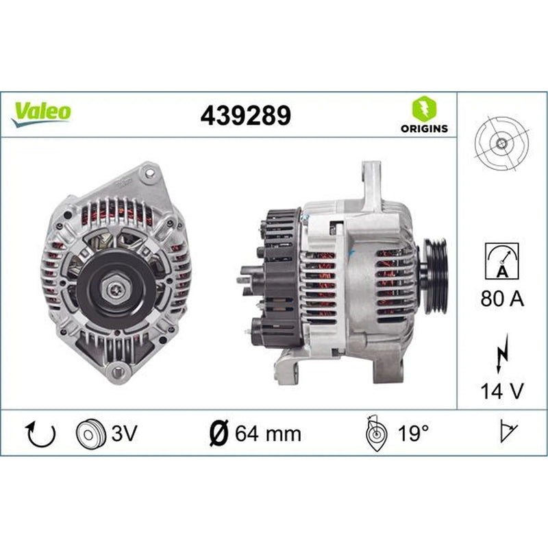 Valeo Car Alternator 12V 439289