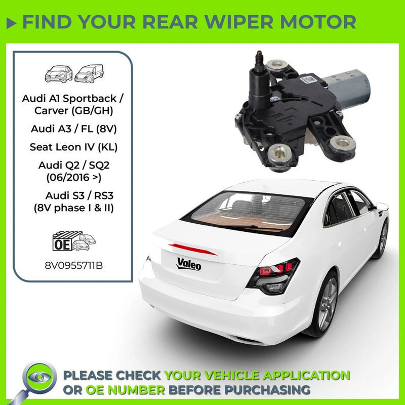 Valeo Front/Rear Wiper Motor Rear 582718