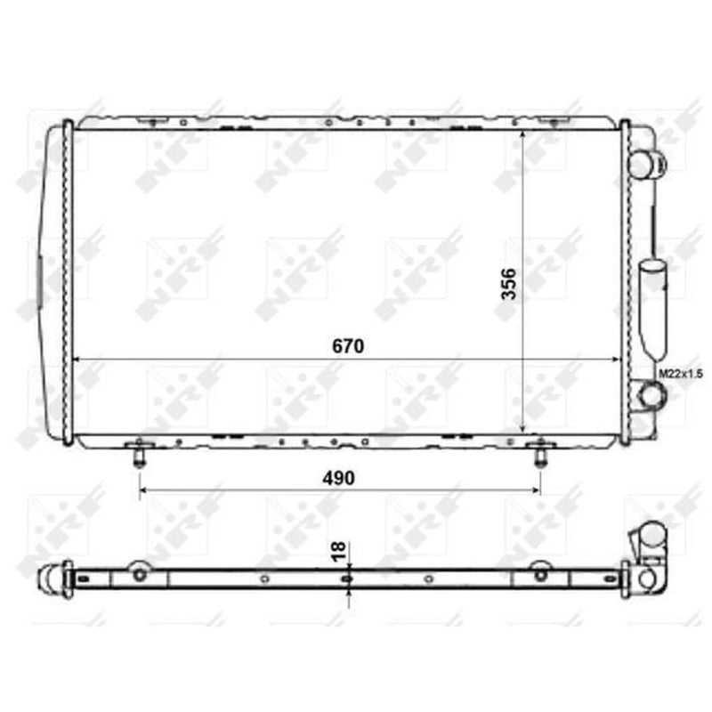 NRF Engine Radiator 58111