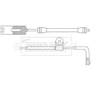Borg & Beck Brake Pad Wear Sensor Front BWL3071