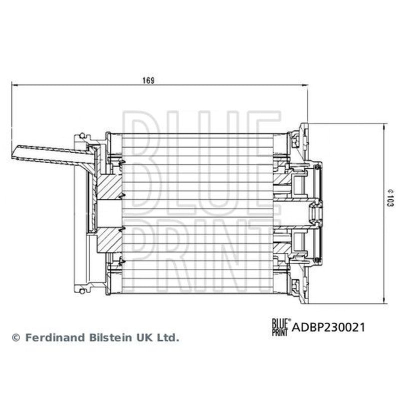 Blue Print Fuel Filter Element ADBP230021