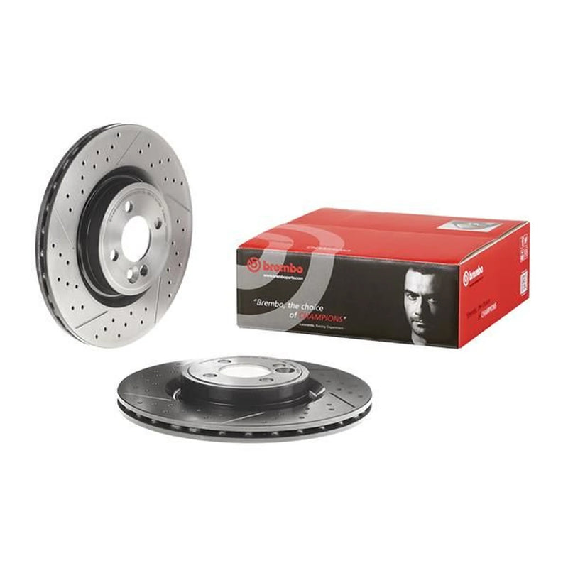 Brembo 2 x Slotted/Perforated Front Brake Discs 09.B754.21