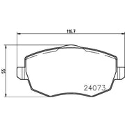 DON Brake Pad Set PCP1557