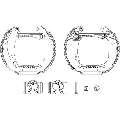 Mintex Brake Shoe Set Axle Kit MSP053