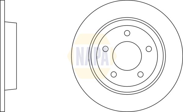 NAPA Rear Brake Solid Discs & Pads fits MAZDA VOLVO