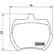 Brembo 4 x Front Brake Pad Set P52002