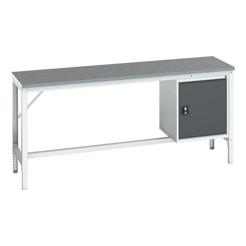 Bott Verso Bench with Cupboard, Lino Top 2000 x 600mm - Q16921715.19