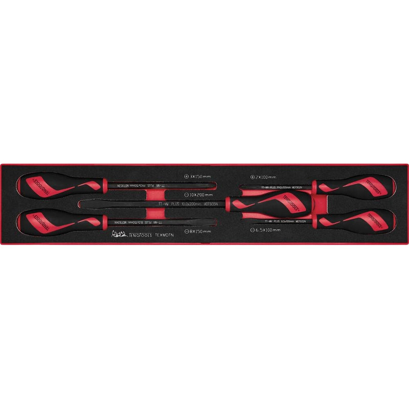 Teng Tools Screwdriver Set FOAMX4 5 Pieces