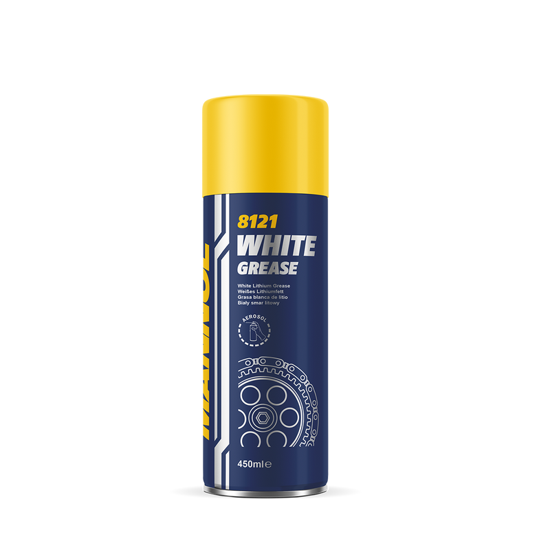 MANNOL High Performance White Lithium Grease 450ml Lubrication Spray Aerosol