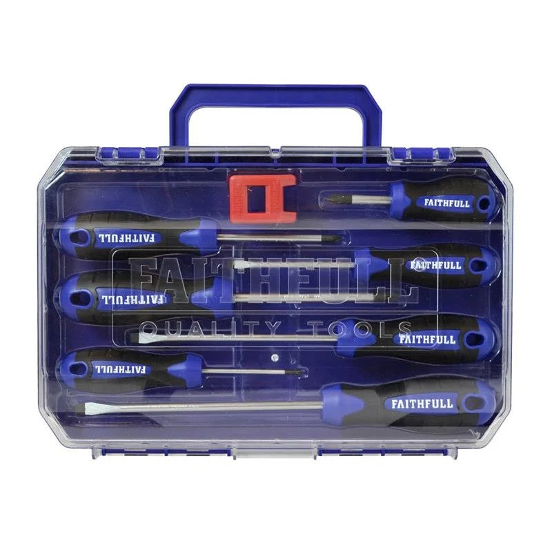Faithfull Soft Grip Screwdriver Set, 8 Piece - FAISDSET8PRO