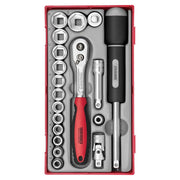 Teng Tools Socket Set 3/8" Drive TT1 19 Pieces