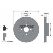 Textar 2 x Front Brake Discs 92180303