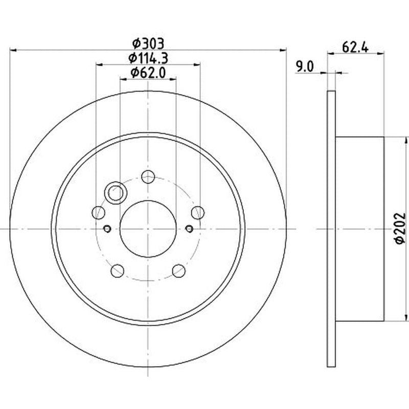 Mintex 2 x Solid Rear Brake Discs MDC1513