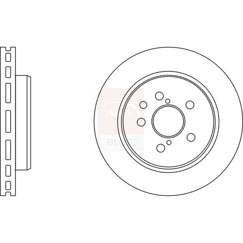 Apec 2 x Vented Rear Brake Discs SDK6525
