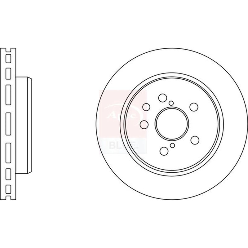 Apec 2 x Vented Rear Brake Discs SDK6525