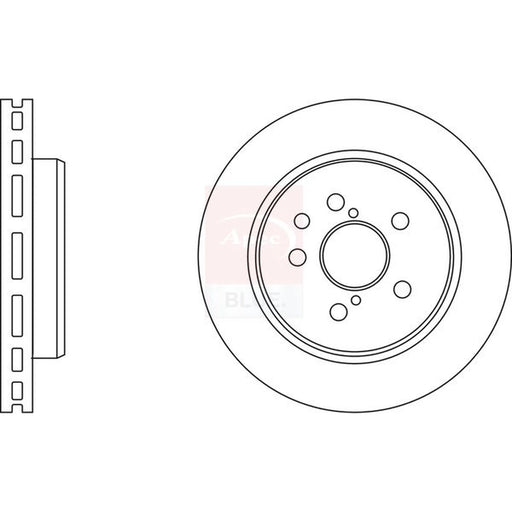 Apec 2 x Vented Rear Brake Discs SDK6525