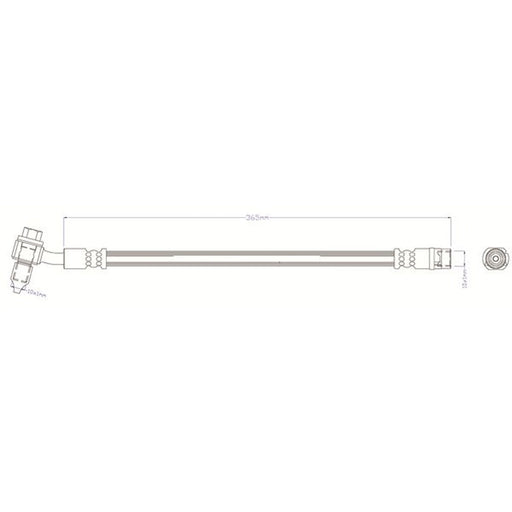 Juratek Brake Hydraulic Hose Line Rear JBH1391