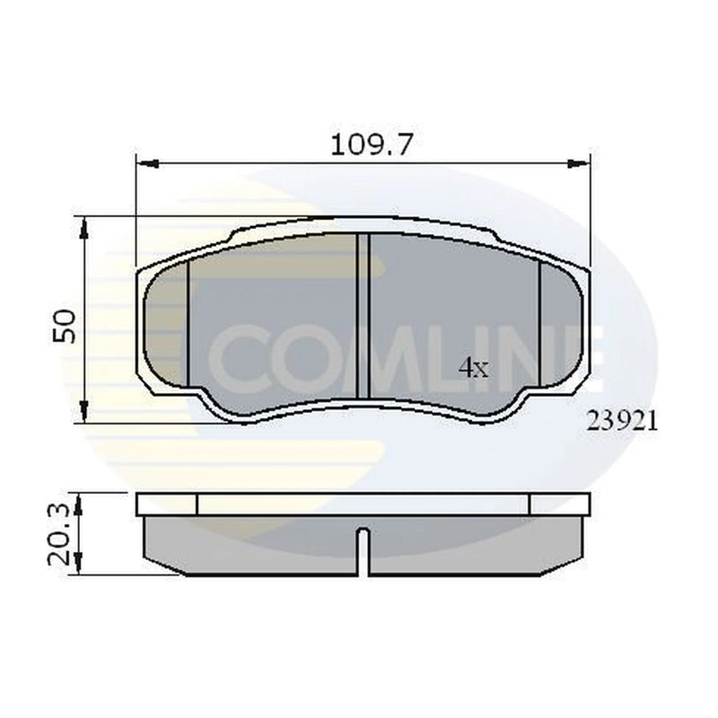 Comline 4 x Rear Brake Pad Set CBP01042