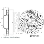 Blue Print 2 x Perforated/Vented Rear Brake Discs ADBP430114