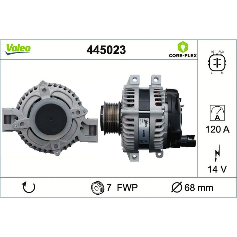 Valeo Car Alternator 12V 445023