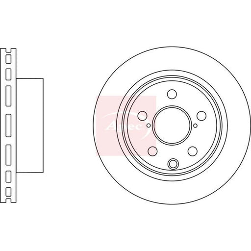 Apec 2 x Vented Rear Brake Discs DSK3165