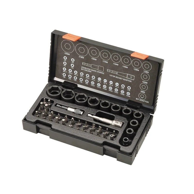 HiKOKI Metric 1/2in Drive Impact Socket & Bit Set, 41 Piece - 752500